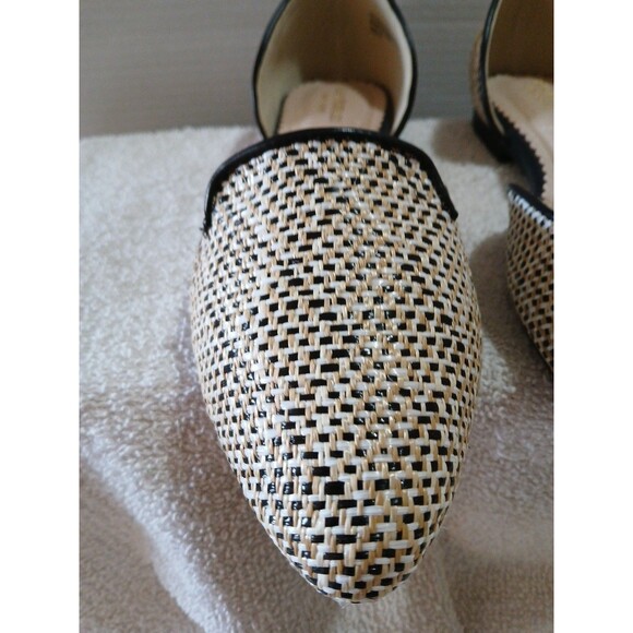 ISAAC MIZRAHI D'ORSAY FLATS SHOE WOMENS WOVEN CANVAS BROWN TAN SZ-9 - Picture 12 of 16